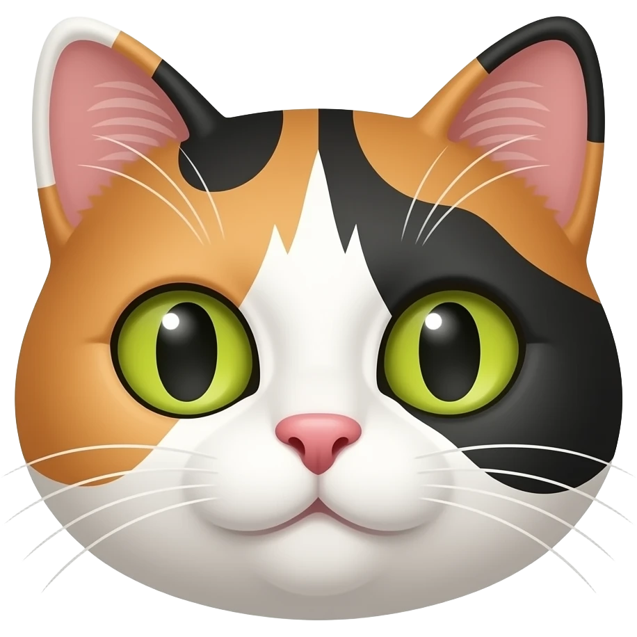 Calico cat face emoji