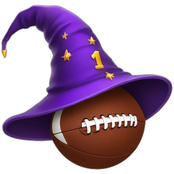 wizard hat football emoji