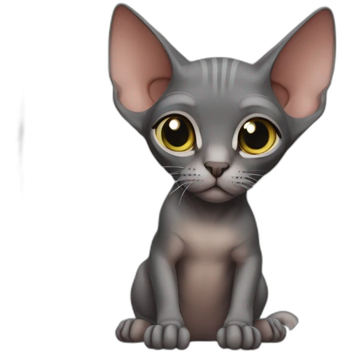 A SPHINX CAT MIDDLE FINGERING emoji