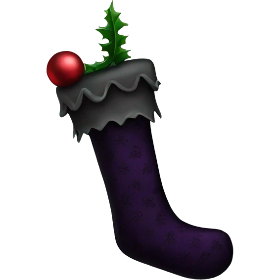 Gothic Christmas stocking emoji