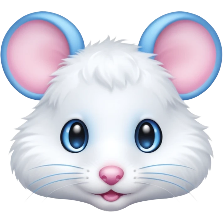 A mouse face with blue light halo emoji