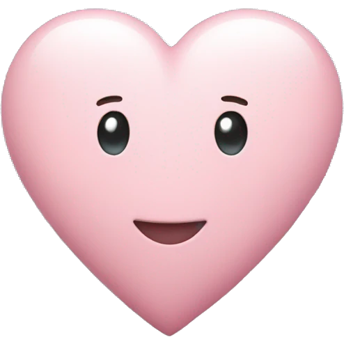 light pink heart with clouds emoji