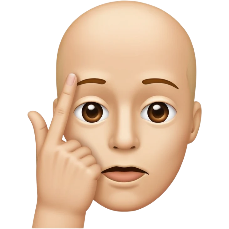hand with index finger in front of mouth emoji
