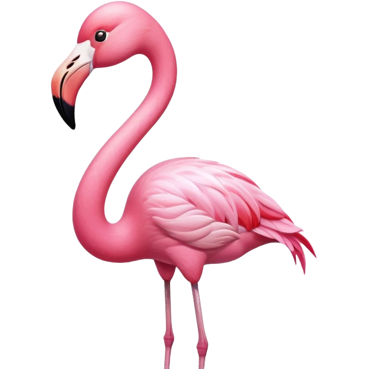 cute flamingo with a curved neck emoji