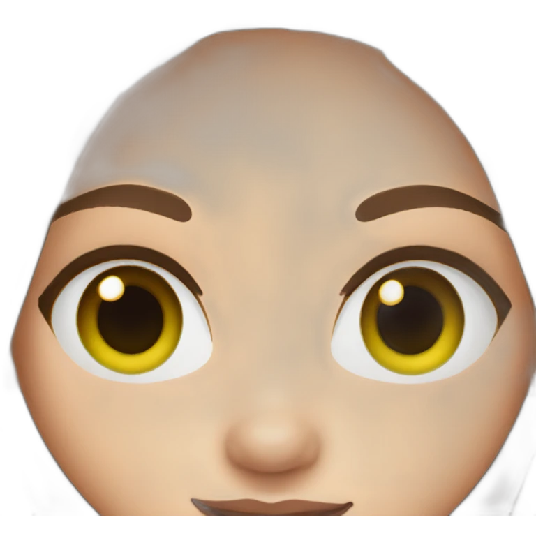 straight brown hair girl with green eyes and freckles emoji