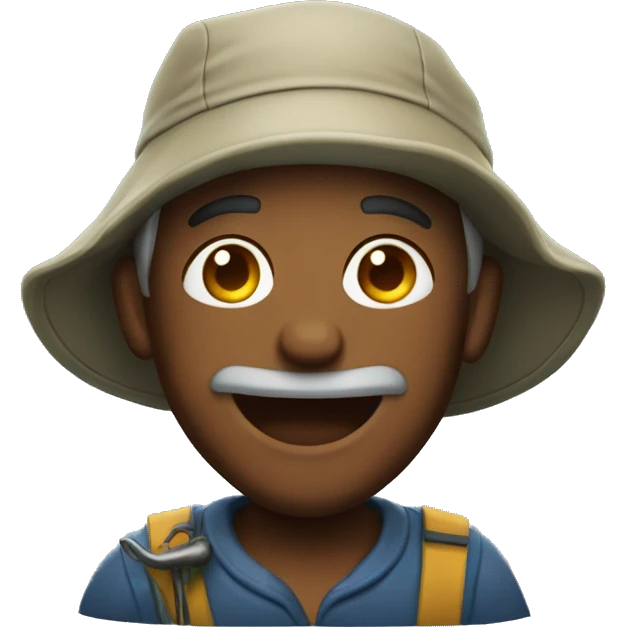happy fisherman emoji
