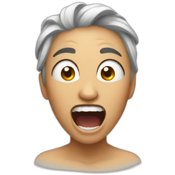 womang who's screaming emoji