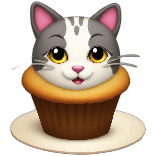 Cat cup cake emoji