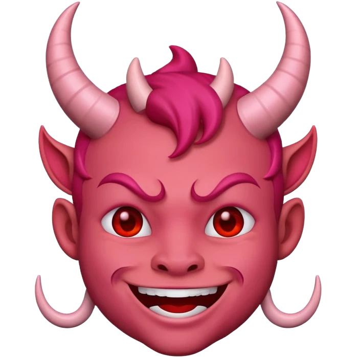 Devil emoji but pink emoji