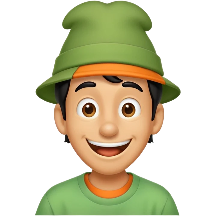 Goofy from Disney, cheerful expression emoji