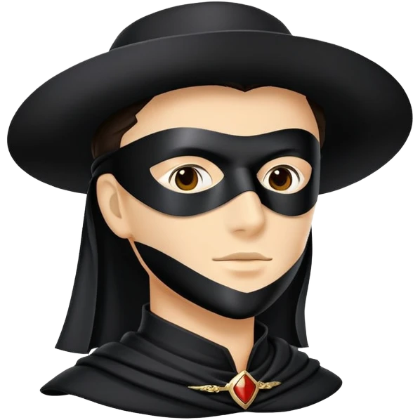Zorro в AI стиле emoji