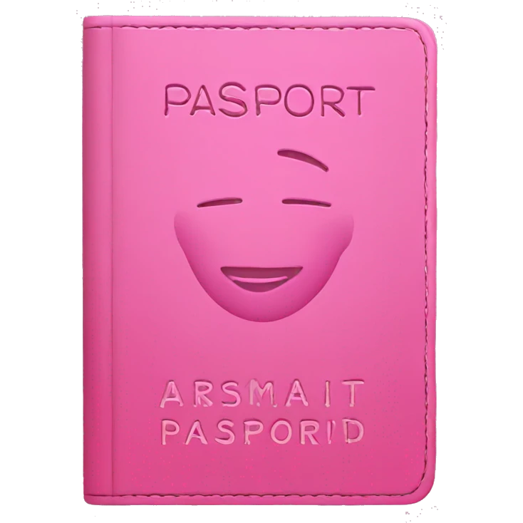 pink passport emoji