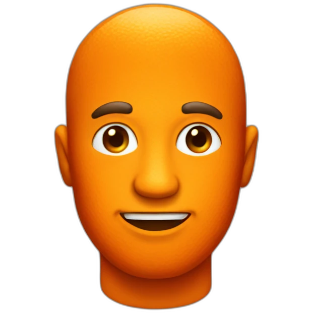 tangerine head man emoji