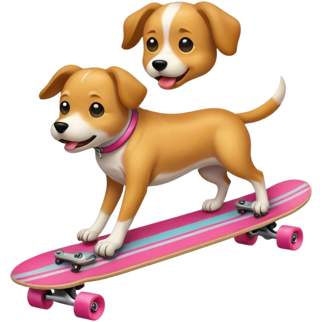 Dog riding skateboard emoji