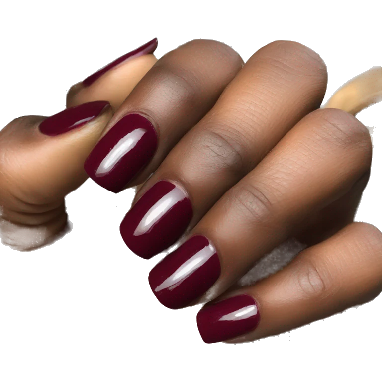 Wine red nails emoji
