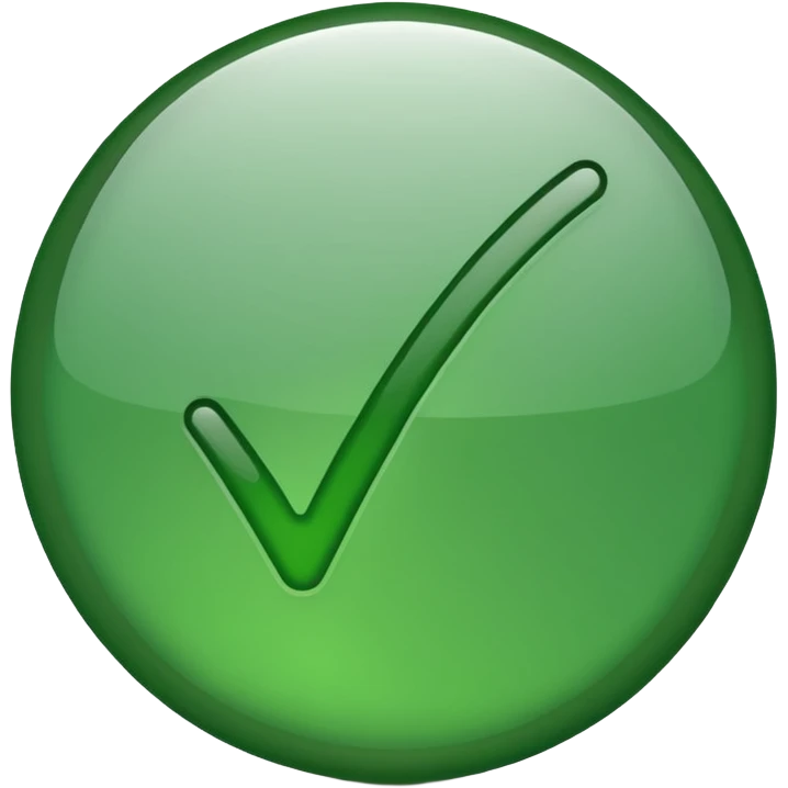 Green tick in blue colour emoji