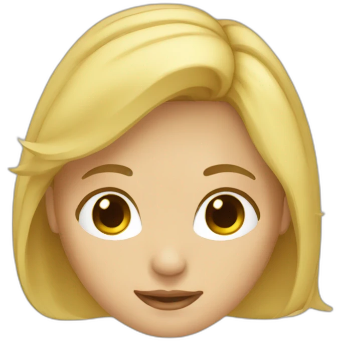 Blonde avec un brun emoji