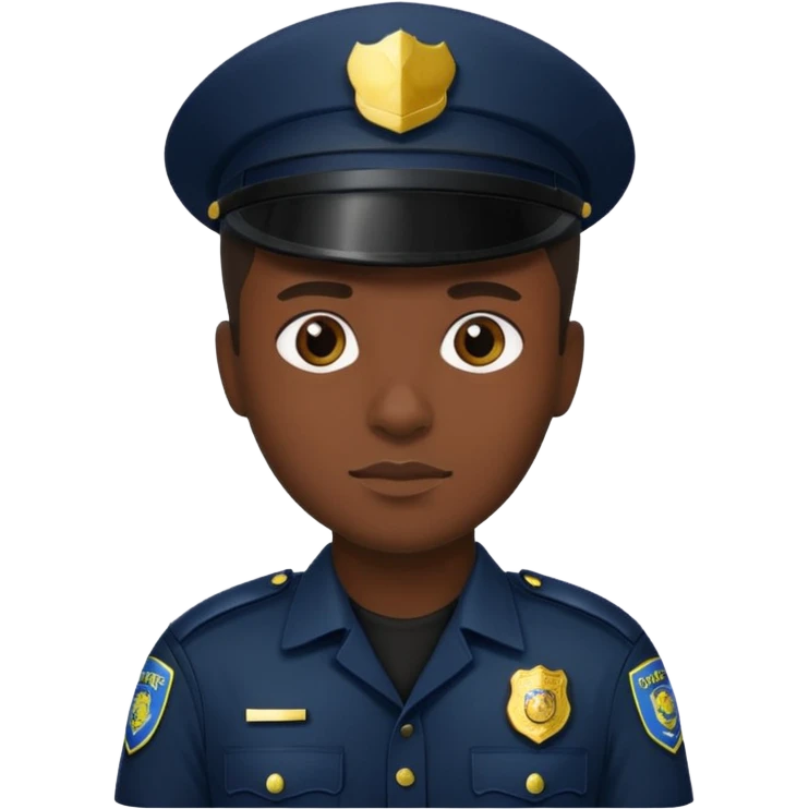 police officer black uniform emoji