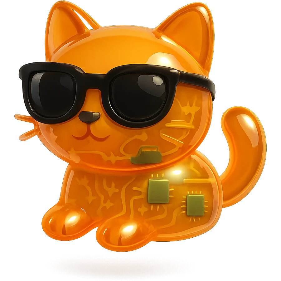 Cat wearing sunglasses emoji