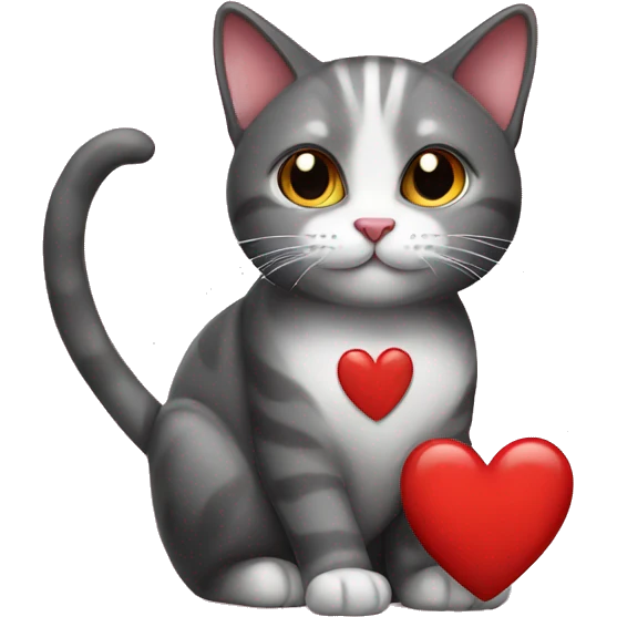 Cat with heart emoji