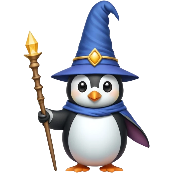 Penguin Wizard emoji