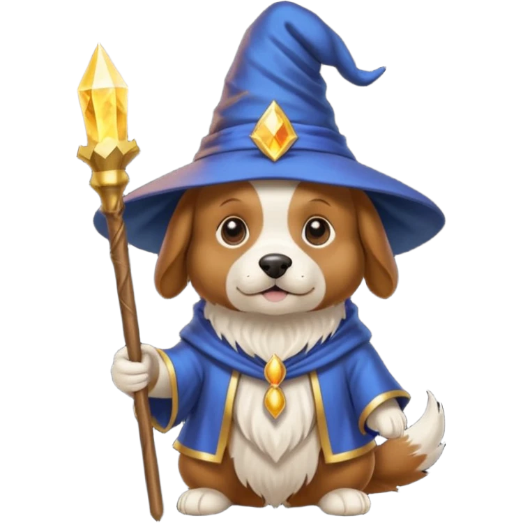 Dog wizard emoji