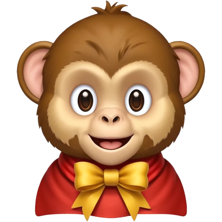 리본을 달고있는 원숭이 emoji
