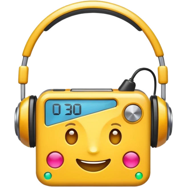 happy audio player emoji