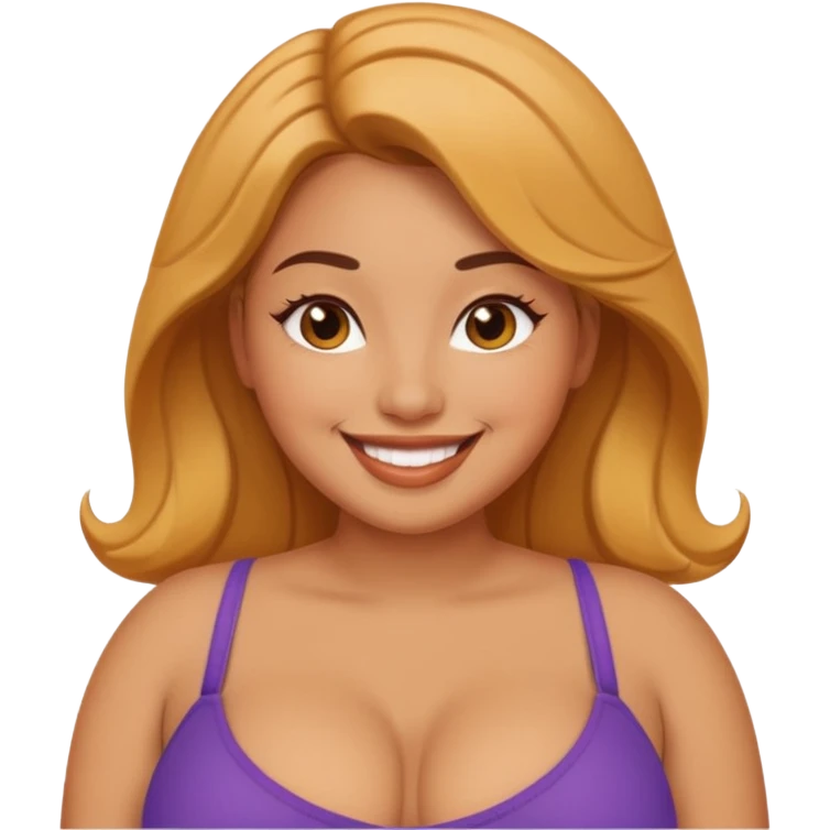 Curvy and busty  girl emoji
