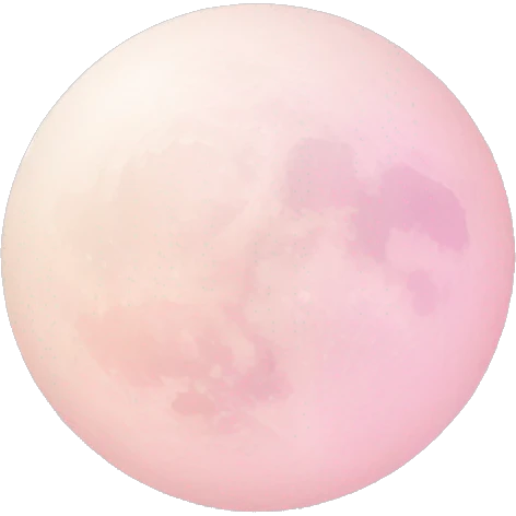 Pastel pink moon emoji