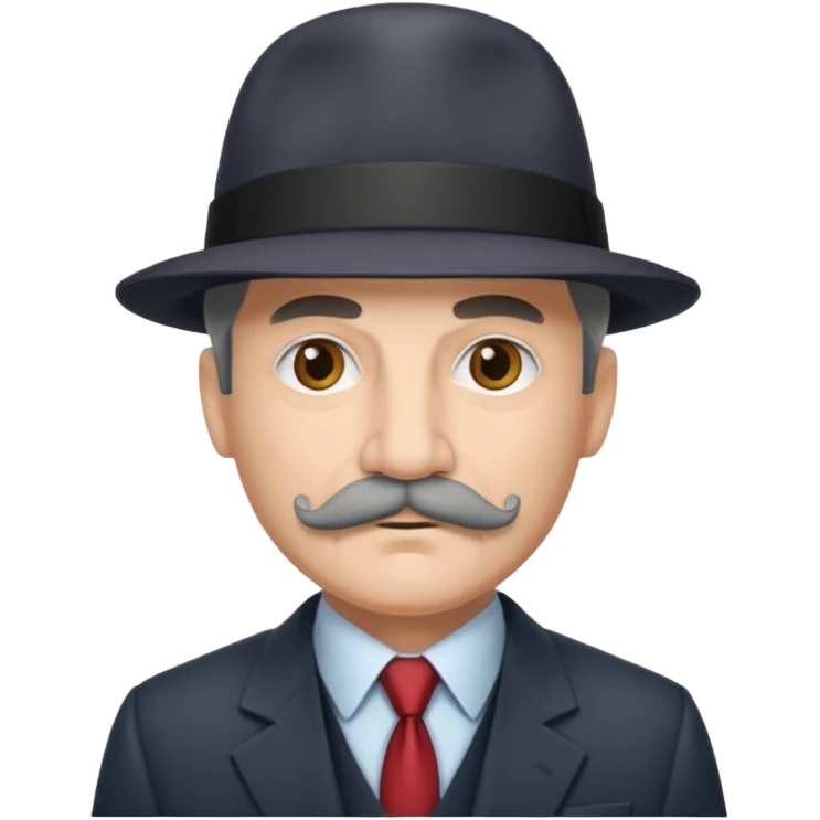 Mobster with Suit with grey mustach and colored hat emoji