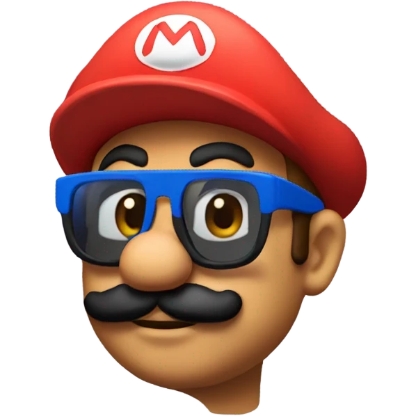 Mario with sunglasses emoji