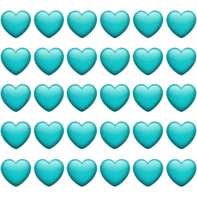 teal hearts emoji