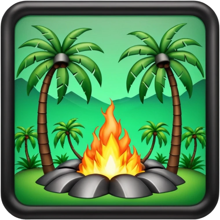 Steel, heat, and palm trees emoji