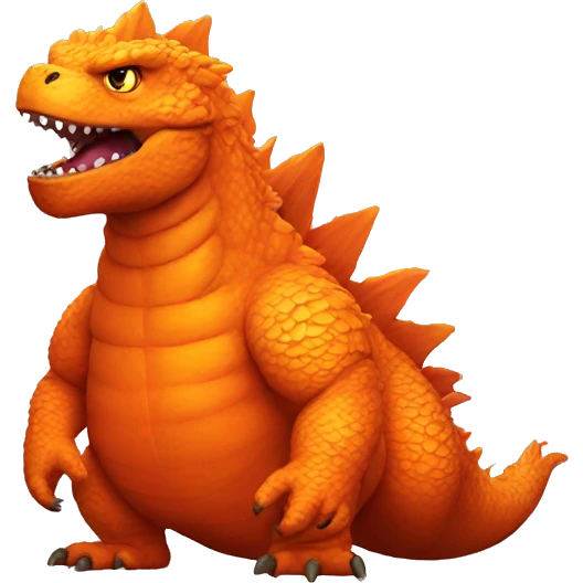 Godzilla orange emoji