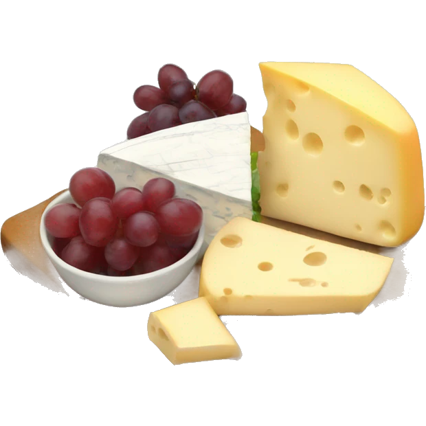 a cheese platter with brie emoji