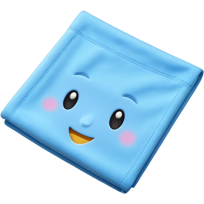blue microfiber cloth in kitchen emoji