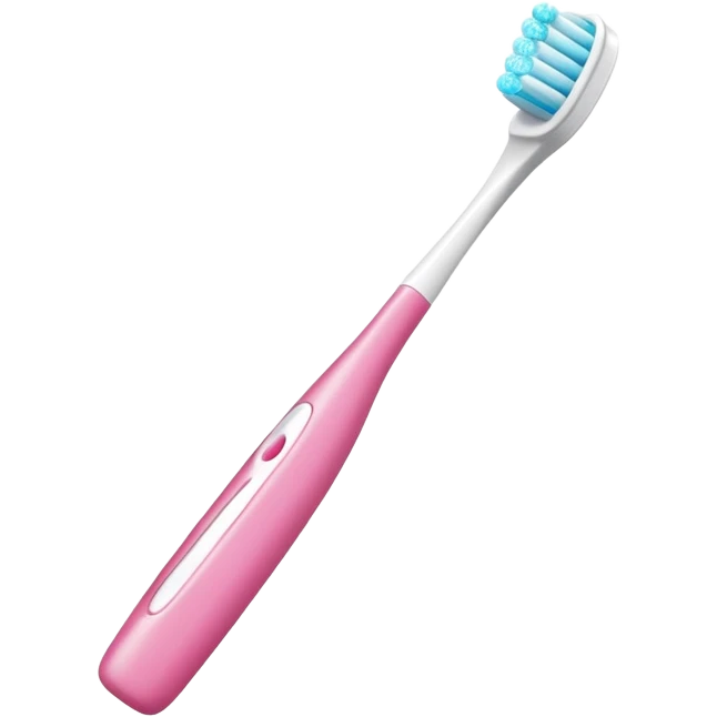 toothbrush with toothpaste pink theme emoji
