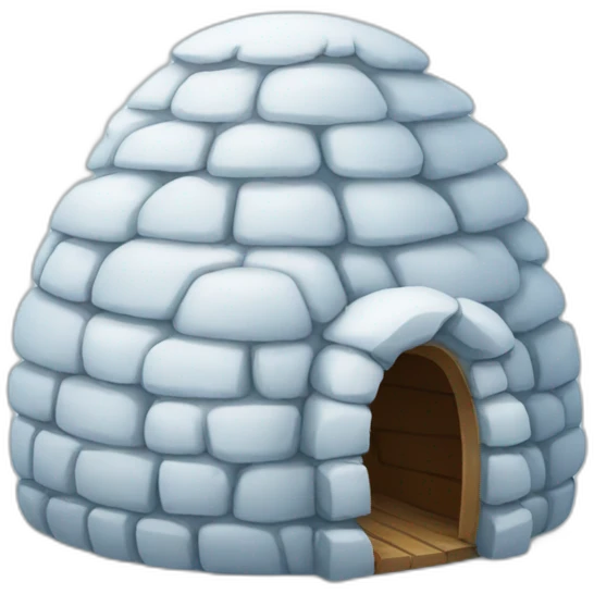 igloo with frown face  emoji
