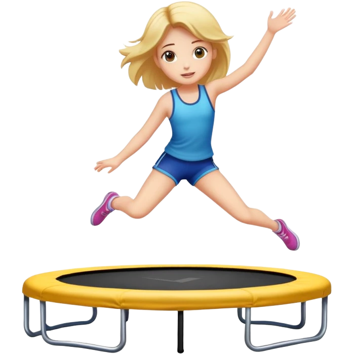 A girl on trampoline emoji