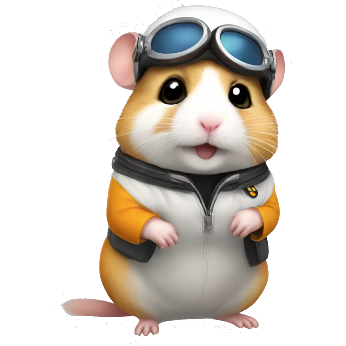 Pilot hamster emoji