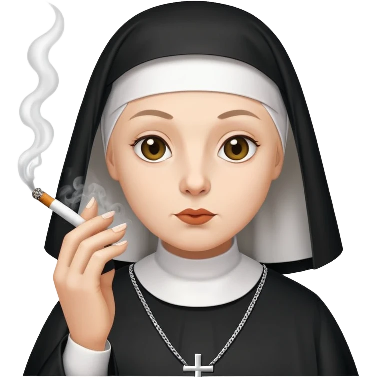 nun smokes emoji