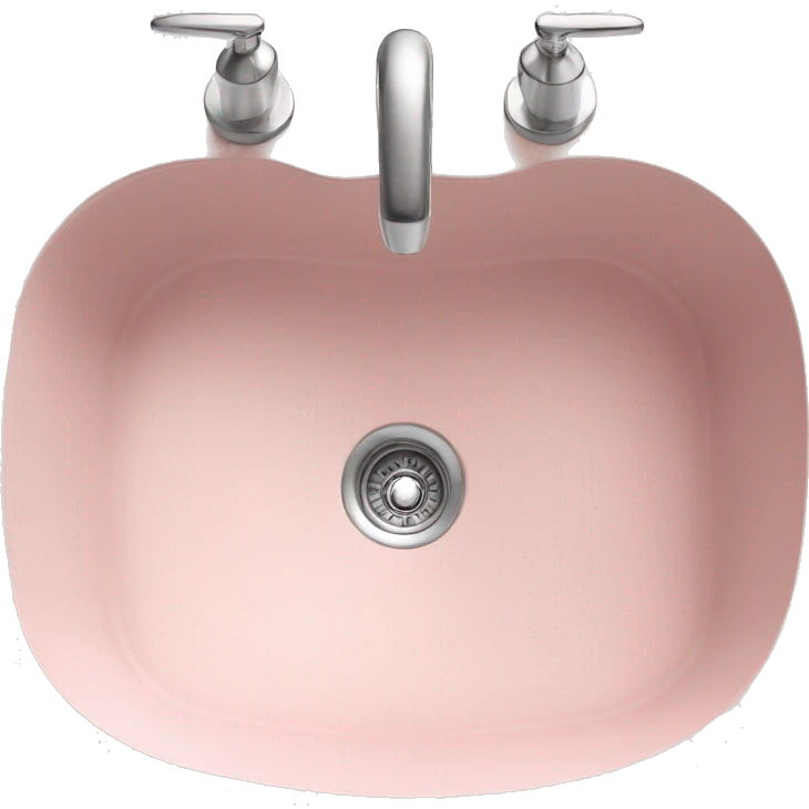 Light pink floral sink and faucet  emoji