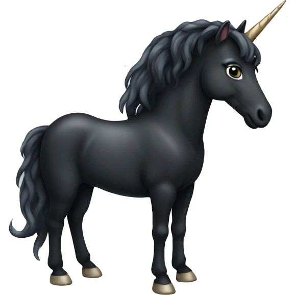 Black unicorn emoji