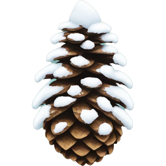 Pine cone with snow on it emoji