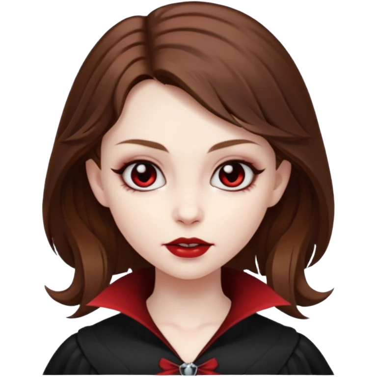 vampire girl with brown hair emoji