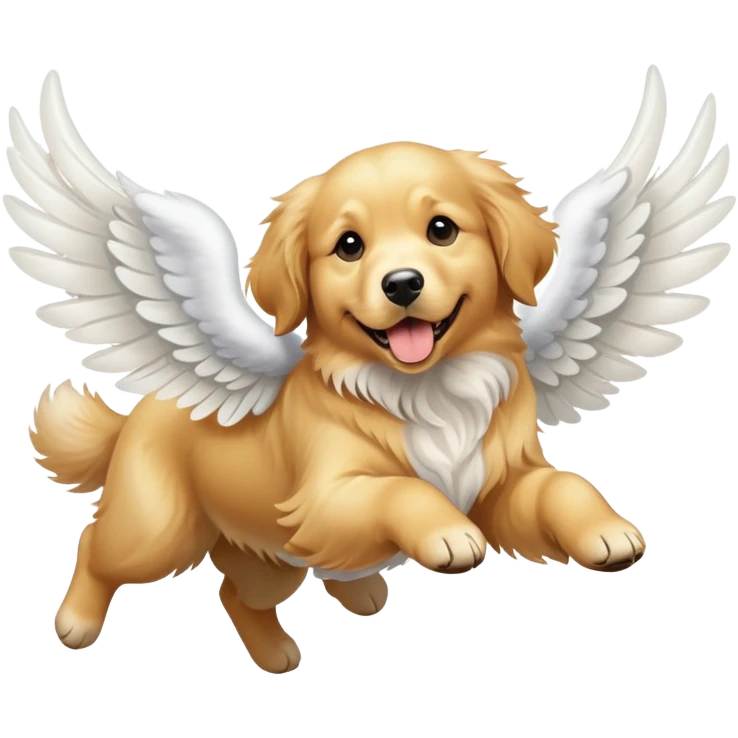 A flying dog emoji