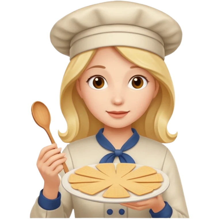 A woman making wafers  emoji