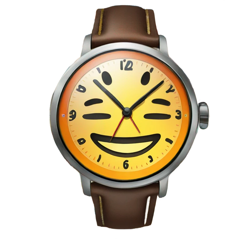 watch wioth happy face on it emoji