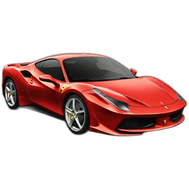 Chat sur une Ferrari emoji